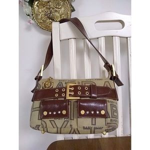 Baby Phat Logo Print Buckle Handbag